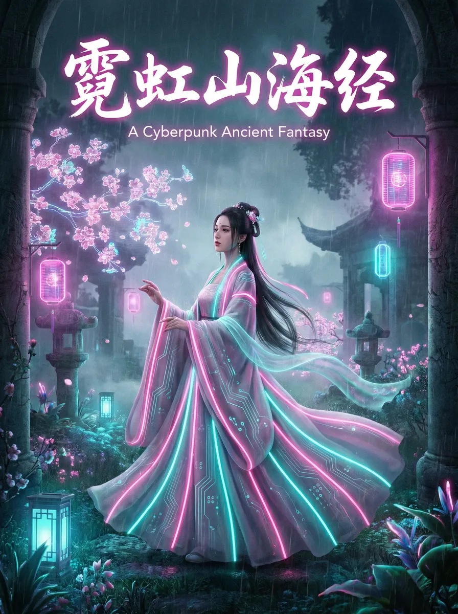 大几巴 古风奇缘短剧 - 霓虹山海经海报